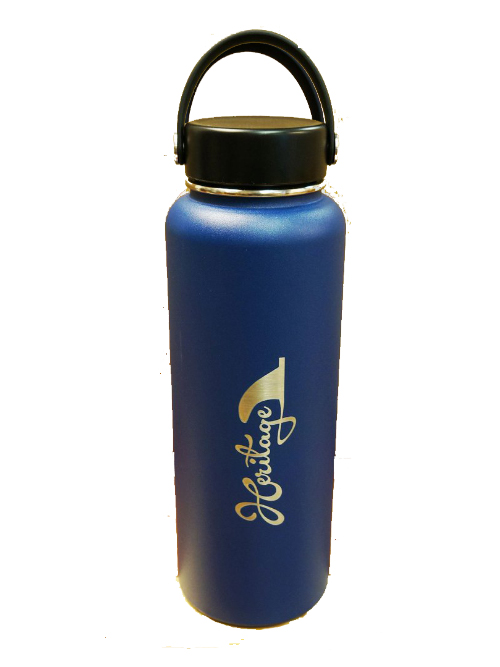 Navy Blue Gloss 40oz Wide Mouth Water Bottle - Cuptify